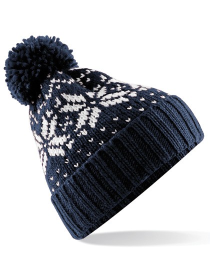 CZAPKA FAIR ISLE - Granatowa