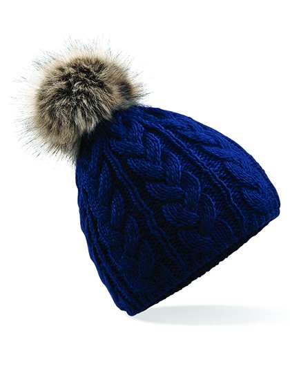 CZAPKA CABLE BEANIE granatowa