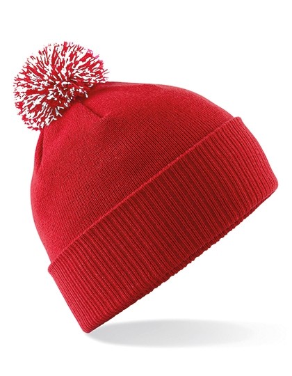 Czapka zimowa z ozdobnym pomponem SNOWSTAR® BEANIE czerwona