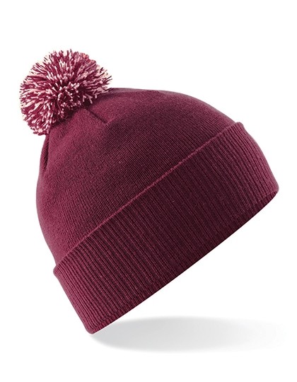 Czapka zimowa z ozdobnym pomponem SNOWSTAR® BEANIE bordowa