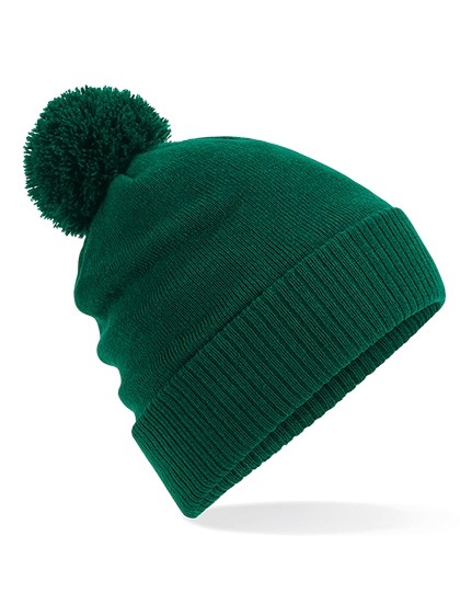 Ocieplana zimowa czapka z pomponem THERMAL SNOWSTAR® BEANIE ciemnozielona