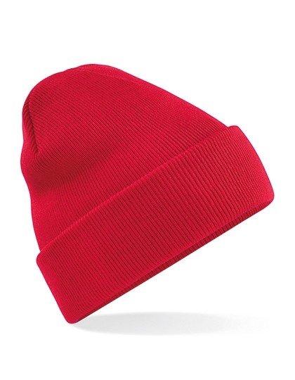 Modna czapka jesienna CUFFED BEANIE czerwona
