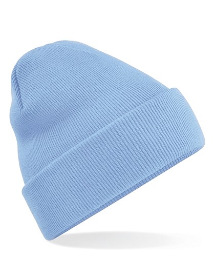 Modna czapka jesienna CUFFED BEANIE błękitna