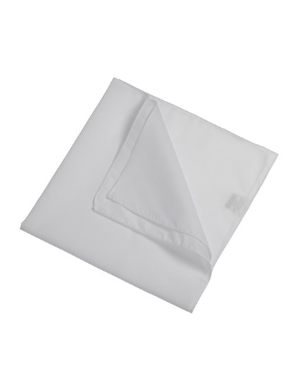 BANDANA CHUSTA KWADRATOWA JEDNOBARWNA - Biała