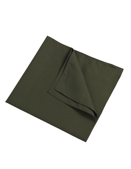 BANDANA CHUSTA KWADRATOWA JEDNOBARWNA - Oliwkowa