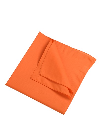 BANDANA CHUSTA KWADRATOWA JEDNOBARWNA - Pomarańczowa