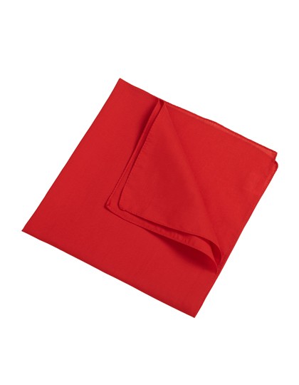 BANDANA CHUSTA KWADRATOWA JEDNOBARWNA - Czerwona
