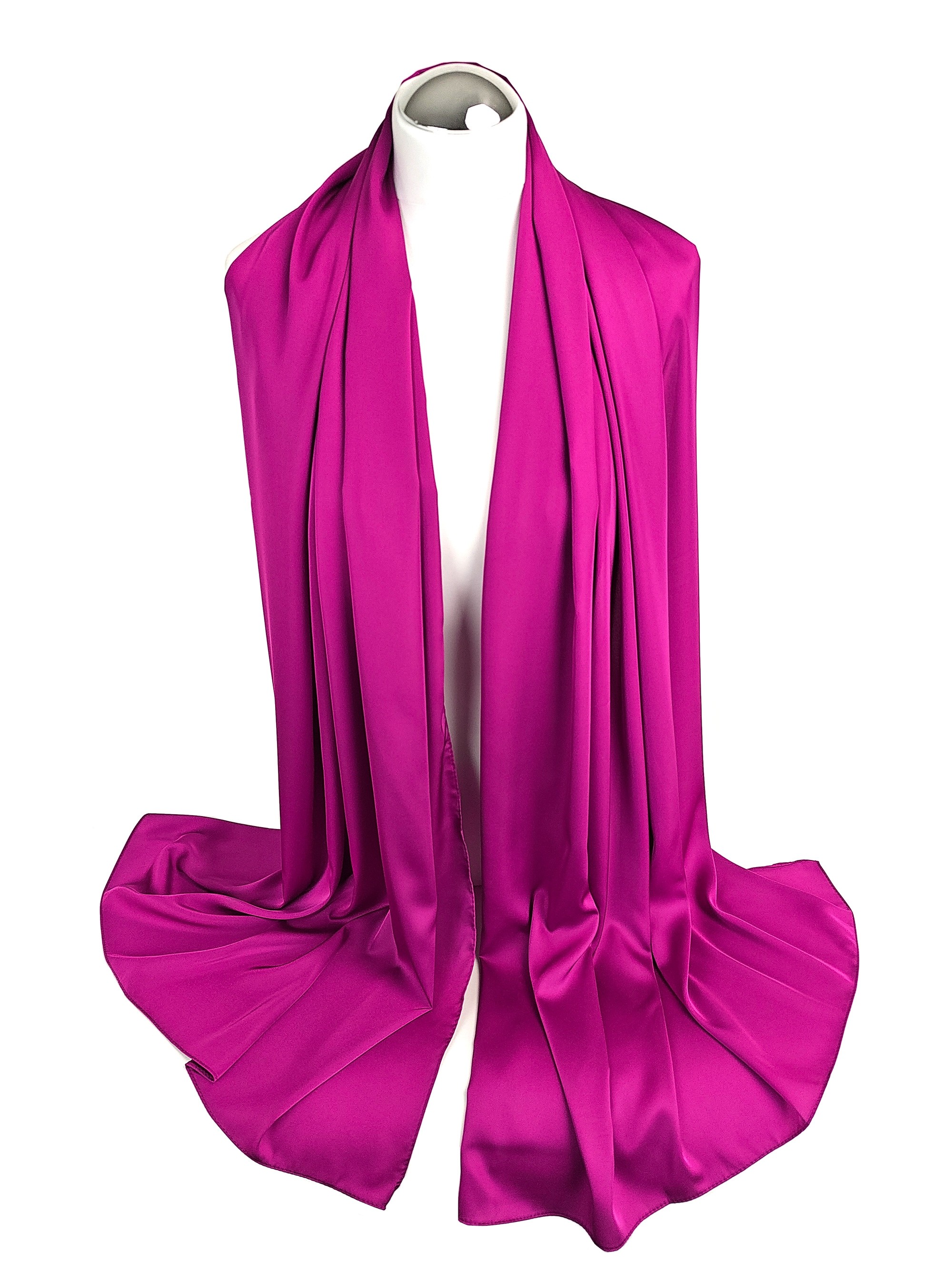 Etola szal na ramiona do sukienki, szal satynowy amarantowy
