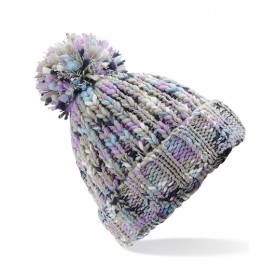 Ciepła czapka damska zimowa z pomponem TWISTER BEANIE szara