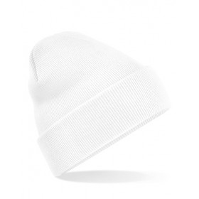 Modna czapka jesienna CUFFED BEANIE biała