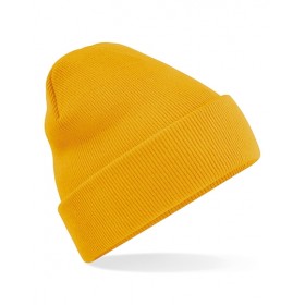 Modna czapka jesienna CUFFED BEANIE musztardowa