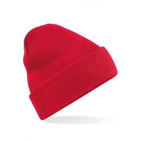Modna czapka jesienna CUFFED BEANIE czerwona