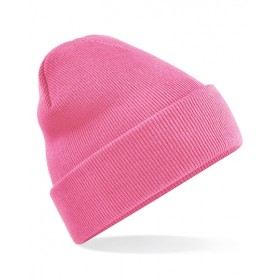 Modna czapka jesienna CUFFED BEANIE różowa