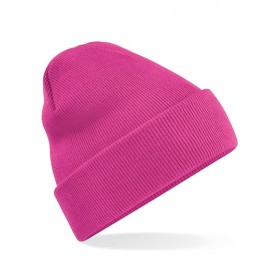 Modna czapka jesienna CUFFED BEANIE fuksja