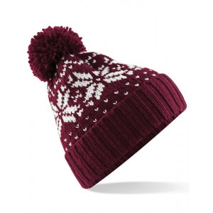 CZAPKA FAIR ISLE burgund