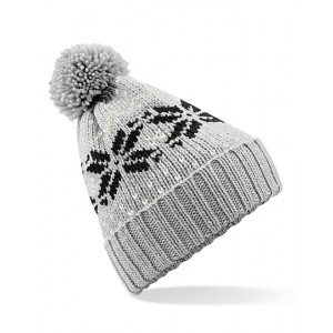 CZAPKA FAIR ISLE szaro-czarna