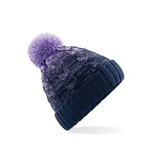 OCIEPLANA CZAPKA OMBRE fioletowo-granatowa