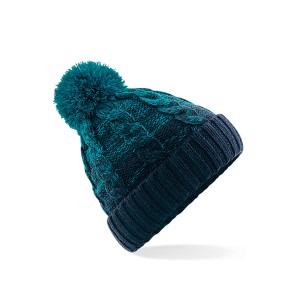 OCIEPLANA CZAPKA OMBRE granatowo-morska