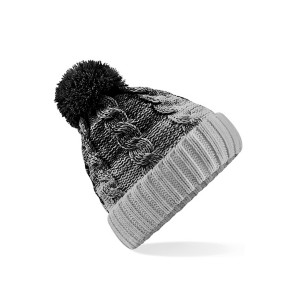 OCIEPLANA CZAPKA OMBRE szaro-czarna