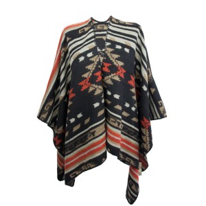 PONCHO KOC W AZTECKIE WZORY
