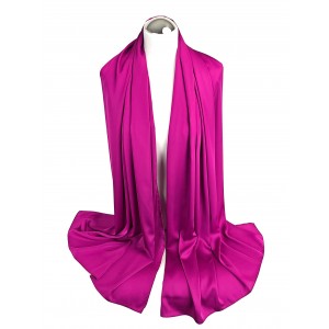 Etola szal na ramiona do sukienki, szal satynowy amarantowy