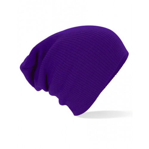 CZAPKA SLOUCH BEANIE - Fioletowy