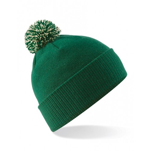 Czapka zimowa z ozdobnym pomponem SNOWSTAR® BEANIE ciemny zielony