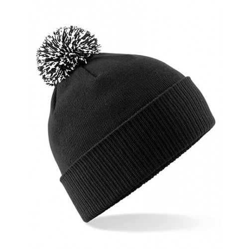 Czapka zimowa z ozdobnym pomponem SNOWSTAR® BEANIE czarna