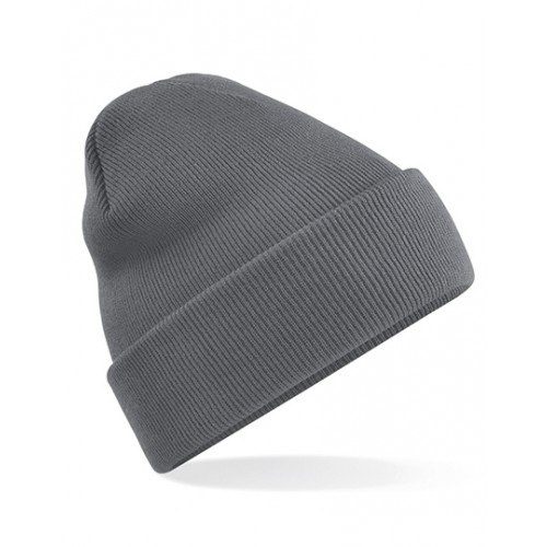 Modna czapka CUFFED BEANIE grafitowa