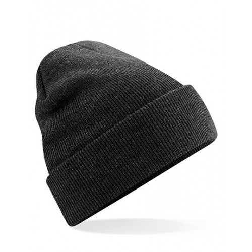 Modna czapka CUFFED BEANIE antracytowa