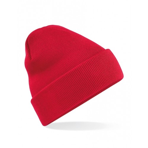 Modna czapka jesienna CUFFED BEANIE czerwona