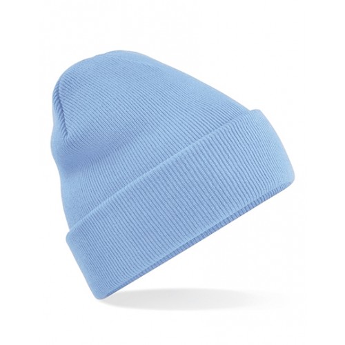 Modna czapka jesienna CUFFED BEANIE błękitna