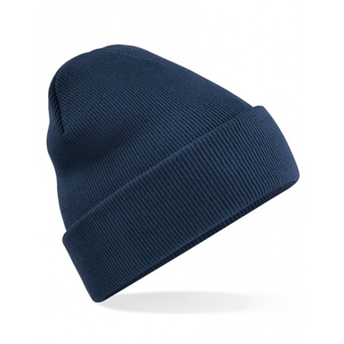 Modna czapka CUFFED BEANIE ciemnogranatowa